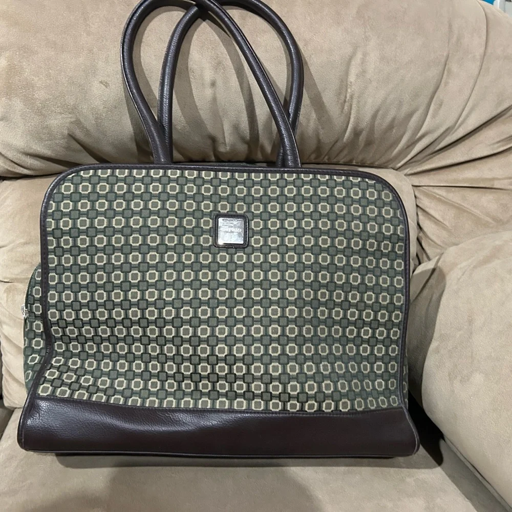 Nine West Green and Brown Men's Briefcase - Picture 1 of 4